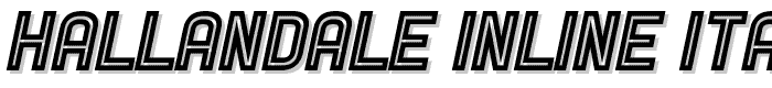 Hallandale Inline Italic JL font